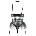 gvdentm Lingerie for Women Lingerie for Women Fishnet Bodysuit One Piece V-Neck Mini Dress