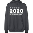 thumbnail image 2 of OXI Hoodie Sweatshirt - 2020 Bad Rating, Basic Casual Hoodie for Men's and Women Fleece Hoodie Long Sleeve - Charcoal X-Large, 2 of 3