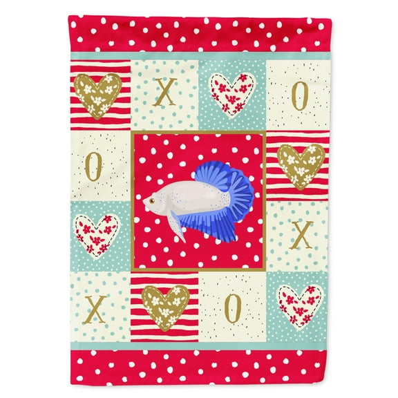 Carolines Treasures CK5492GF Plakat Betta Love Flag Garden Size Small multicolor