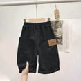 thumbnail image 5 of Gubotare Shorts de Gym pour Garçons Shorts pour Hommes à Évacuation de l'Humidité devant Plat Extensible Short de Performance Taille 9-10 (Noir, 9-10 Ans), 5 of 5