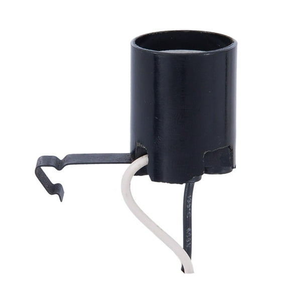 B&P Lamp® Horizontal Snap-In, E26 Medium Base Socket for 6" Pan Fixtures, Has 8 Inch Long Wire Leads