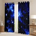 thumbnail image 5 of Manfei Glitter Galaxy Curtains and Drapes (42x63), Psychedelic Starry Sky Curtains Pack of 2, Dreamy Cartoon Black Out Curtains, Window Curtains Room Decoration, 5 of 6