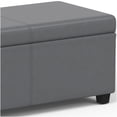 thumbnail image 3 of Extra Large Storage Ottoman Bench, Dark Gray Faux Leather Upholstered Foot Rest Stool with Hidden Storage Compartment for Living Room, 3 of 5