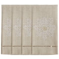 thumbnail image 3 of Saro Lifestyle Snowflake Design Embroidered and Hemstitched Guest Towels (Set of 4), 3 of 3