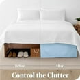 thumbnail image 2 of Italian Finish Egyptian Cotton Tailored Split Corner Bed Skirt with 22-inch Drop Length - Queen Size (60 x 80) Color Light Blue (Solid Style) Made from 550 Thread Count, 2 of 4
