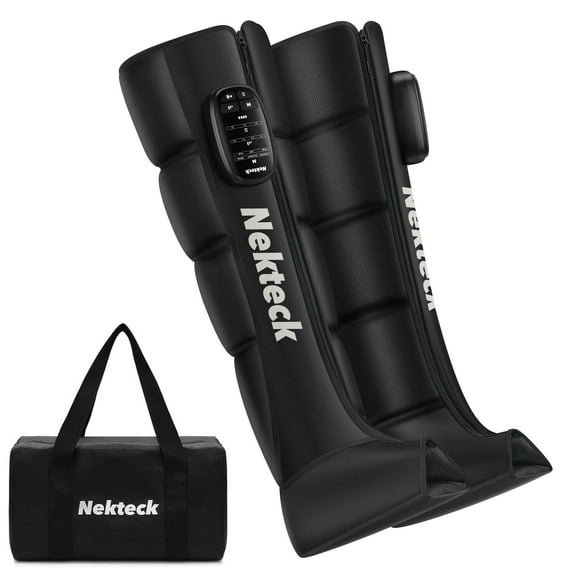 Nekteck Leg Compression Massager Recovery System, Cordless Foot and Leg Massager for Circulation and Pain Relief, Rechargeable Compression Boots with 6 Modes 4 Intensities, Legs Relaxation