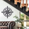 thumbnail image 7 of IPEWLEX Vintage Nautical Compass Wall Decor, Retro Openwork Metal Hanging with Maritime Design for Coastal, Industrial, Rustic and Modern Home Decor, Living Room, Entryway and Study, 7 of 7