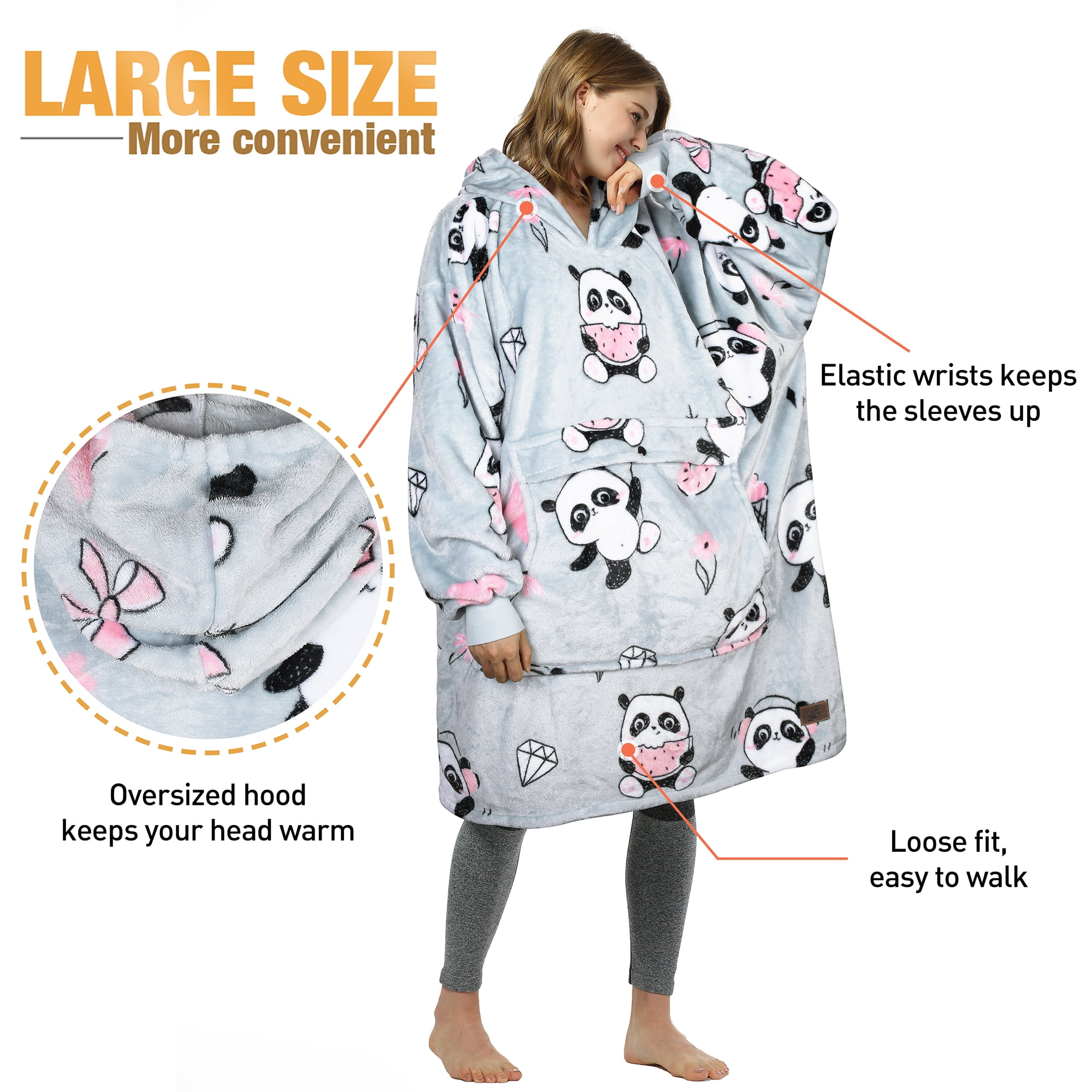 Catalonia Oversized Blanket Hoodie Sweatshirt, Wearable Fleece Pullover for Adult Men Women Teenagers Kids Wife Girlfriend