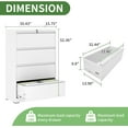 thumbnail image 3 of Metal Lateral File Cabinets with Lock,4 Drawer Filing Cabinets for Home Office,Storage Cabinets for Hanging Files Letter/Legal/F4/A4 (White), 3 of 6