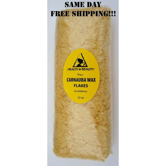 CARNAUBA WAX - T1 ORGANIC FLAKES BRAZIL PASTILLES BEADS PREMIUM 100% PURE 12 OZ