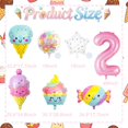thumbnail image 2 of Juego de globos con dos dulces decoraciones para fiestas de helado de cumpleaños, 2 of 7