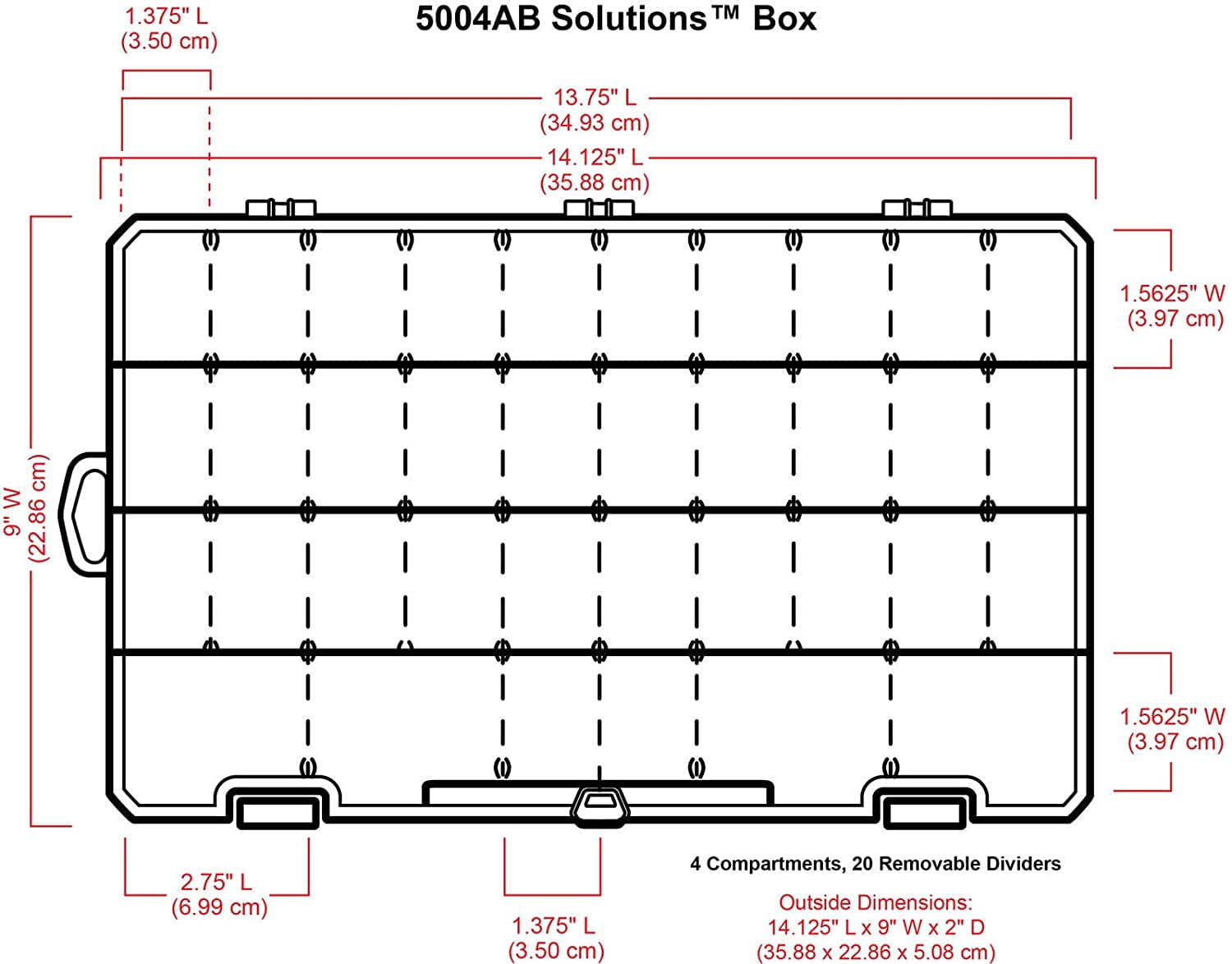 SHAANXIXIAN Large Solutions Box Clear Art & Craft Organizer with Dividers - Plastic Storage Case for Convenient and Versatile Storage - Ideal for Various Craft Supplies