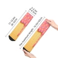 thumbnail image 5 of Bingfone Pink Ice Cream Design Patterned Men'S Women'S Casual Cotton Socks, 5 of 9