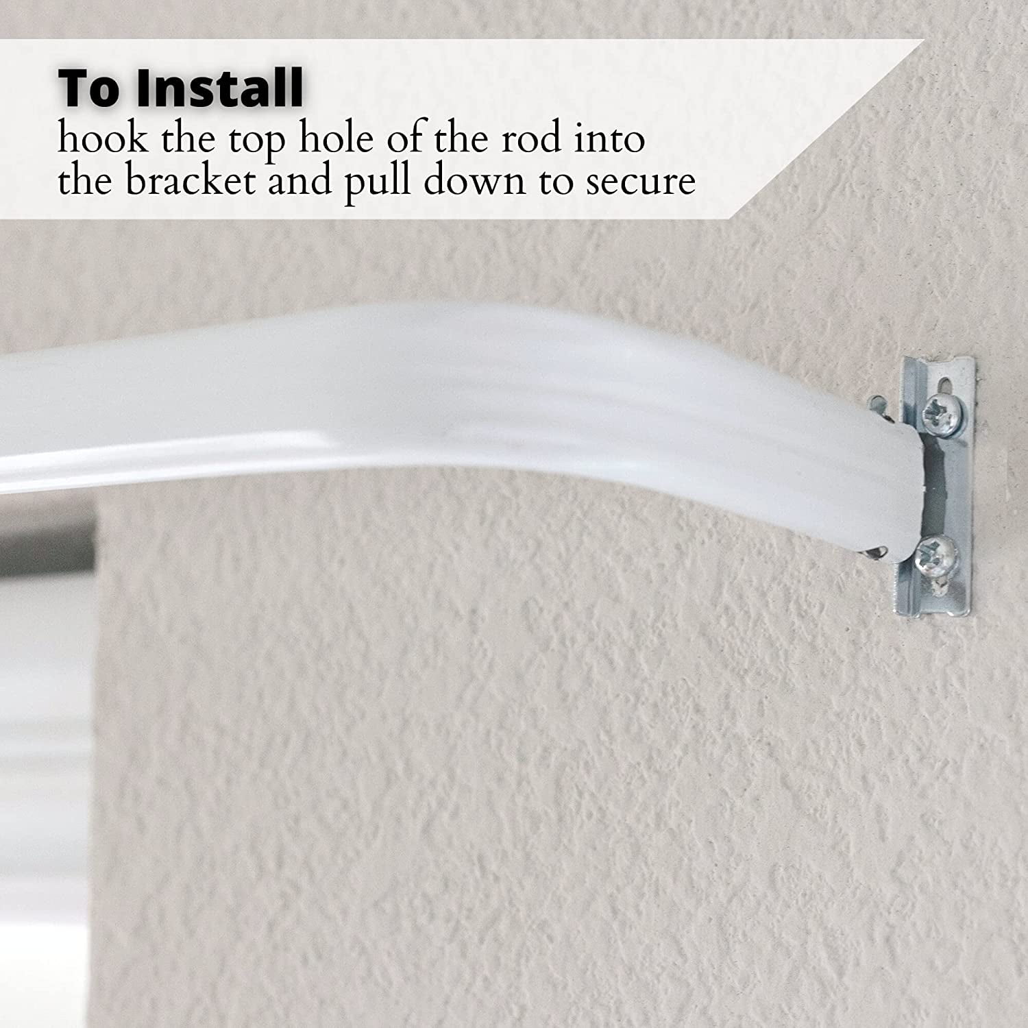 Yafa Home Fashion Heavy Duty Single Standard Adjustable Curtain Rod Hardware Included