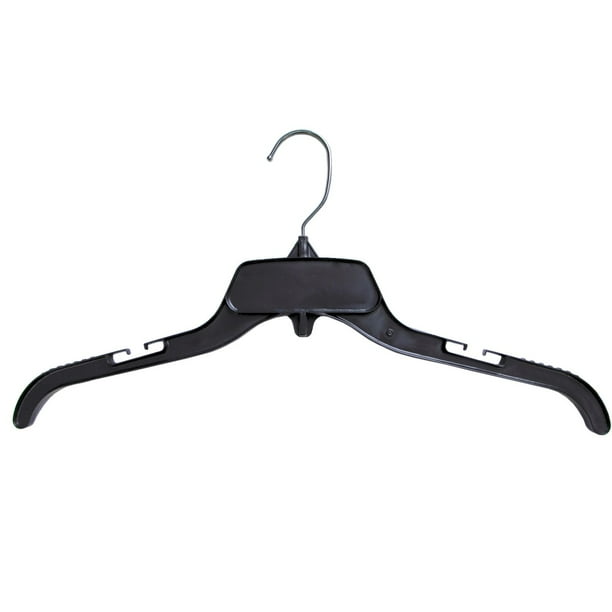 Hanger Central Recycled Black Heavy Duty Plastic Shirt Blouse Garment