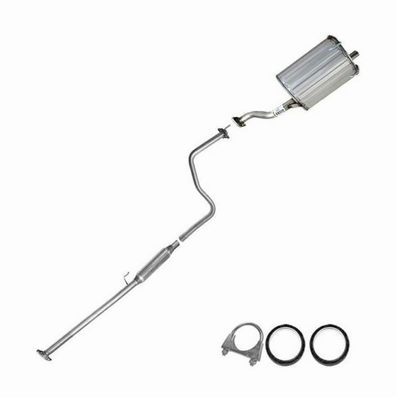 Stainless Steel Exhaust Resonator and Muffler Fits 1996-2000 Honda Civic 1.6L - Direct Fit for CX and DX Hatchback
