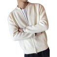 thumbnail image 3 of Men's Zip Up Cardigan Sweater Slim Fit Casual Full Zipper Sweaters Color XXL, 3 of 7