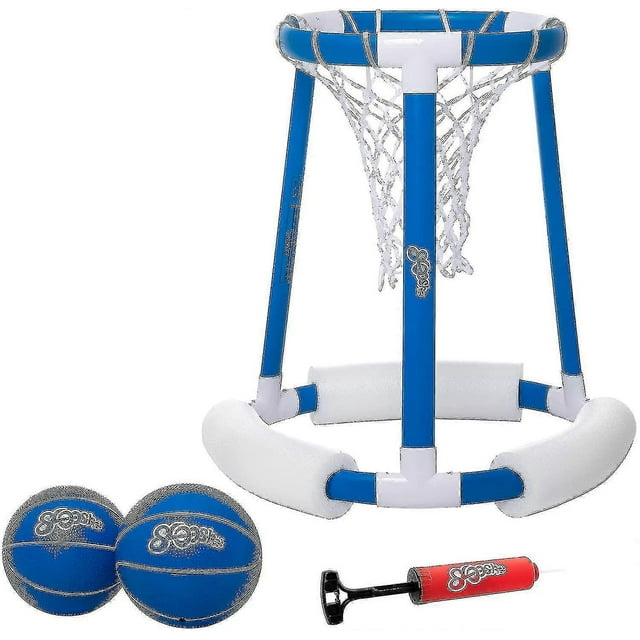 Jeu de Panier de Basketball Flottant pour Piscine / Comprend Panier, 2 Balles et Pompe, Panier de Basketball Gonflable Jeu de Basketball sur l'Eau Jouets de Piscine pour_Perfect Gift