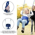 thumbnail image 2 of JUGAAD LIFE Toddler Swing Seat High Back Full Bucket Baby Swing with Coated Chain Pinch Protection and Carabiners for Easy Install Swing Sets for Outside Outdoor Playsets - Blue, 2 of 7