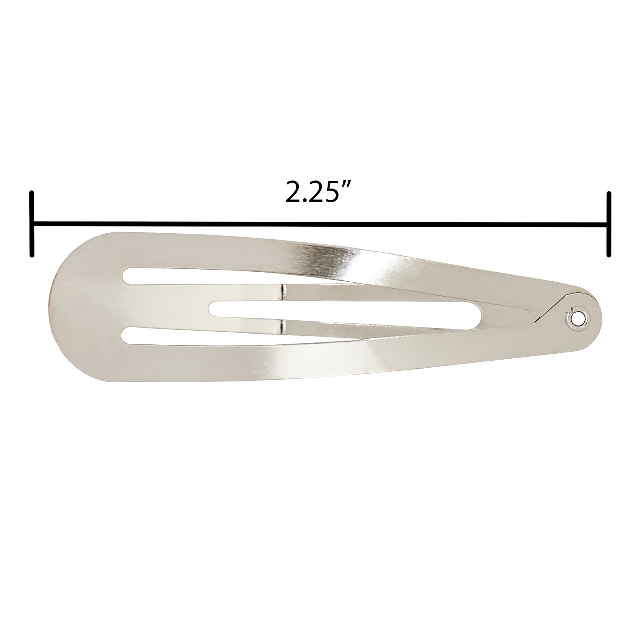 Offray accessories, silver round metal hair clips great for diy hair bows, 4 count, 1 package