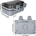 thumbnail image 2 of LOVEVER Ip66 Waterproof Outdoor Socket  External Socket  Weatherproof Dustproof Outdoor Wall Socket For Kitchen  Bathroom  Garage  Swimming Pool And Garden, 2 of 5