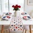 thumbnail image 1 of weibbin Independence Day Patterned Table Runner for Indoor Outdoor Party Kitchen Home Dining Table Decor 13.78x70.87 in, 1 of 6