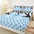 thumbnail image 3 of Castle Fairy Dreamy Ribbon Bow-Tie Bed Sheets,Zebra Print King Sheets, 3 of 7