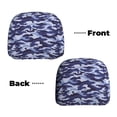 thumbnail image 3 of 2 PCS Car Headrest Cover, Camouflage Blue Soft Car Seat Head Rest Cover Protector Interior Car Accessories Seat Covers for Cars Truck Auto Only Covers, 3 of 8