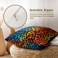 thumbnail image 4 of Colorful Leopard Print Pillow Cover - Leopard Throw Pillow Covers Set of 2 Animal Skin Texture Throw Pillow Covers 16x16 Inches for Home Couch Sofa Outdoor, 4 of 6