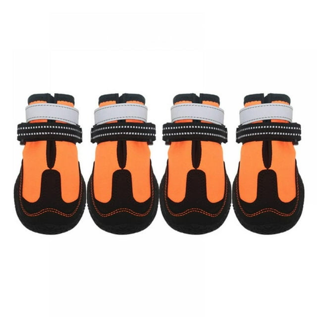 (4pcs/lot) Small Medium Large Dog Shoes for Hot Pavement Summer Breathable Mesh Pet Dog Shoes Reflective Straps Waterproof Non-Slip Sole Boots Heat Protection Paw Dog Booties