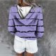 thumbnail image 4 of ICHUANYI Clearance Women's Fashion Printed Pocket Long Sleeve Blouse Casual Tops Sweatershirt Button Hoodies(Purple, XXL) ICHUANYI WER2023081200749, 4 of 6