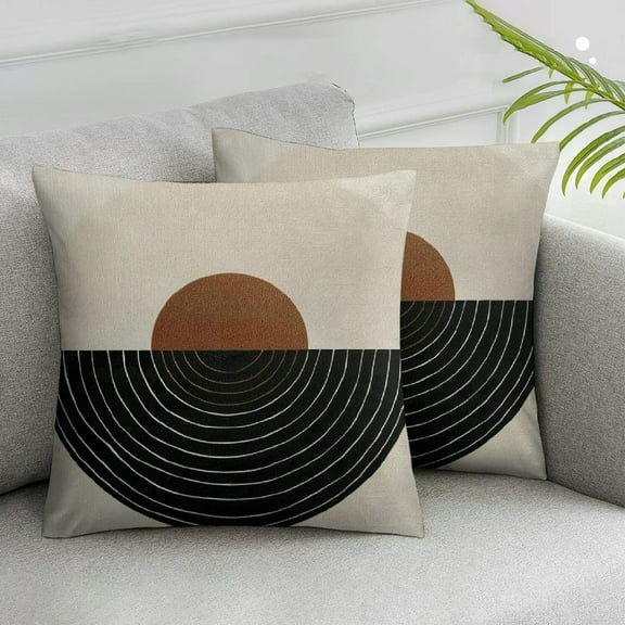 JRXY Boho Pillow Covers , Bohemian Geometric Mid Century Style Throw Pillow Covers Farmhouse Vintage Abstract Art Boho Decor Cushion Case Boho Home decor For Couch Sofa Outdoor White