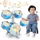 thumbnail image 1 of Batería Infantil deAO Kids Jazz Mejorada con 5 Tambores y Luces para Niños de 3 a 5 años Azul, 1 of 6
