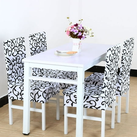 Stretch Chair Covers Shorty Dining Slipcovers White Black Dining Chair Slipcovers White Black