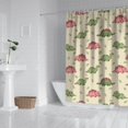 thumbnail image 2 of Green and Pink Dinosaur Pattern Shower Curtain 72"x84" ,Bathroom Decorative Shower Curtains Set with 12 Hooks,Modern Waterproof Washable Shower Curtain, 2 of 6