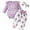 B/Mom's World Purple, variant on HWJAD Baby Girl Clothes Infant Newborn Outfits Mommy's World Romper Floral Pants Cute Headband Sets for Girls (0-3-6-12-18 Months)