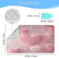 thumbnail image 2 of Ironing Mat Portable Ironing Blanket for Table Top Travel Ironing Pad for Washer Dryer 27.6" x 47.2" Pink Heart Bubbles, 2 of 6