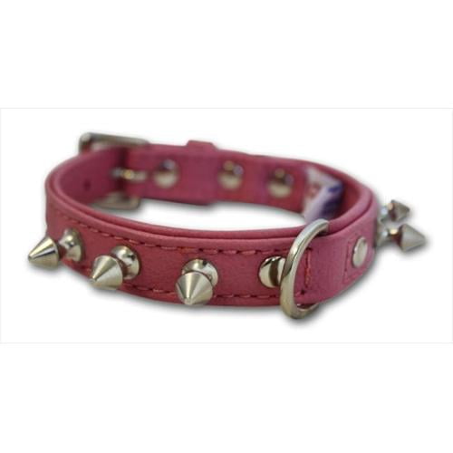 Collier pour Chien en Cuir Véritable à Embout / Collier Fait à la Main / Collection à Pointes Rotterdam / Parfait pour les Races de Chiens Moyennes, Grandes et TG / Quincaillerie en Acier Inoxydable / Boucle en Laiton