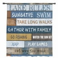 thumbnail image 2 of Lake Farmhouse Semi Sheer Curtains Drapes for Living Room, Bedroom, French Doors Window 96 Inches Long, Vintage Wood Grain Country Pastoral Rod Pocket Chiffon Curtain Drapery Voile Draperies Panel, 2 of 6