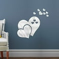 thumbnail image 3 of CCINEE 23pcs Heart Shape Mirror Wall Sticker 3D Art Wall Decal Removable Mirror Wall Sticker for St. Valentines Day Home Decoration, 3 of 3