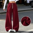 thumbnail image 4 of Gytharion Women's Solid Color Wide Leg Sweatpants Drawstring Elastic High Waist Joggers Loose Casual Streetwear Pants with Pockets, 4 of 6
