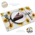 thumbnail image 2 of Farmhouse Sunflower Placemats Set of 4, Hello Sunshine Place Mats, Rustic Bee Dining Table Mats, Washable Placemats for Kitchen Dining Room Home Decor 18'' × 12'', 2 of 7