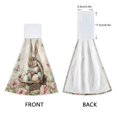 thumbnail image 4 of Wobogo Brown Easter Bunny Hand Towel Set of 2 Absorbent for Kitchen and Bathroom With Velcro Hanging Loop 18.2×14in, 4 of 7