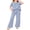 Blue Cherry, variant on Girls Pajamas Soft 2 Piece Pjs Sets Ruffle Short Sleeve Long Pants Sleepwear