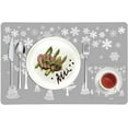 thumbnail image 3 of Dww-tapis de Table de Noël, (sapin de Noël Gris) pvc Napperon de Noël, Tapis de Table à Manger, Set de Table de Noël Set de Table, Sets de Table Lavables, 3 of 5