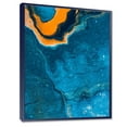 thumbnail image 2 of Designart Abstract Marble Composition In Blue and Orange III FLOAT FRAME WALL ART, 2 of 3