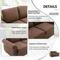 thumbnail image 5 of 57.9" Pull Out Sofa Bed, 2-in-1 Convertible Sleeper Couch with Twin Size Memory Mattress and 2 USB Ports, Loveseat Couch Bed for Living Room, Bedroom, Brown, 5 of 9