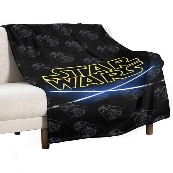 Darth Vader Throw Blanket Cozy Warm Flannel Blanket for Living Room Bedroom Bed Sofa Camping Travel, All Seasons Fleece Blankets Gifts for Kids Girls Boys Adults 30"x40"