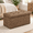 Leopard Print Leather-30"D x 15"W x 15"H, variant on Leopard Print Leather 43"D x 15"W x 15"H Folding Storage Ottoman