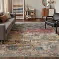 thumbnail image 3 of Runner Rug Non Slip 2x7  Washable For Hallways Kitchen Abstract Modern Rugs Low Pile Lightweight Carpet Runners Entryway Bedroom Laundry Bloom Red, 3 of 6